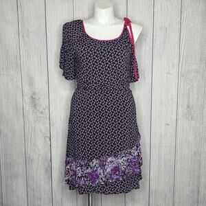 Free People Asymmetrical Floral Dress Boho Fairycore, sz Medium